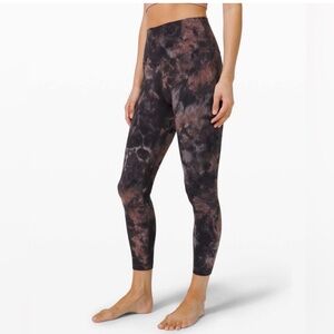 Lululemon Align High-Rise Cropped Pant 23" Diamond Dye Graphite Pink Size 4